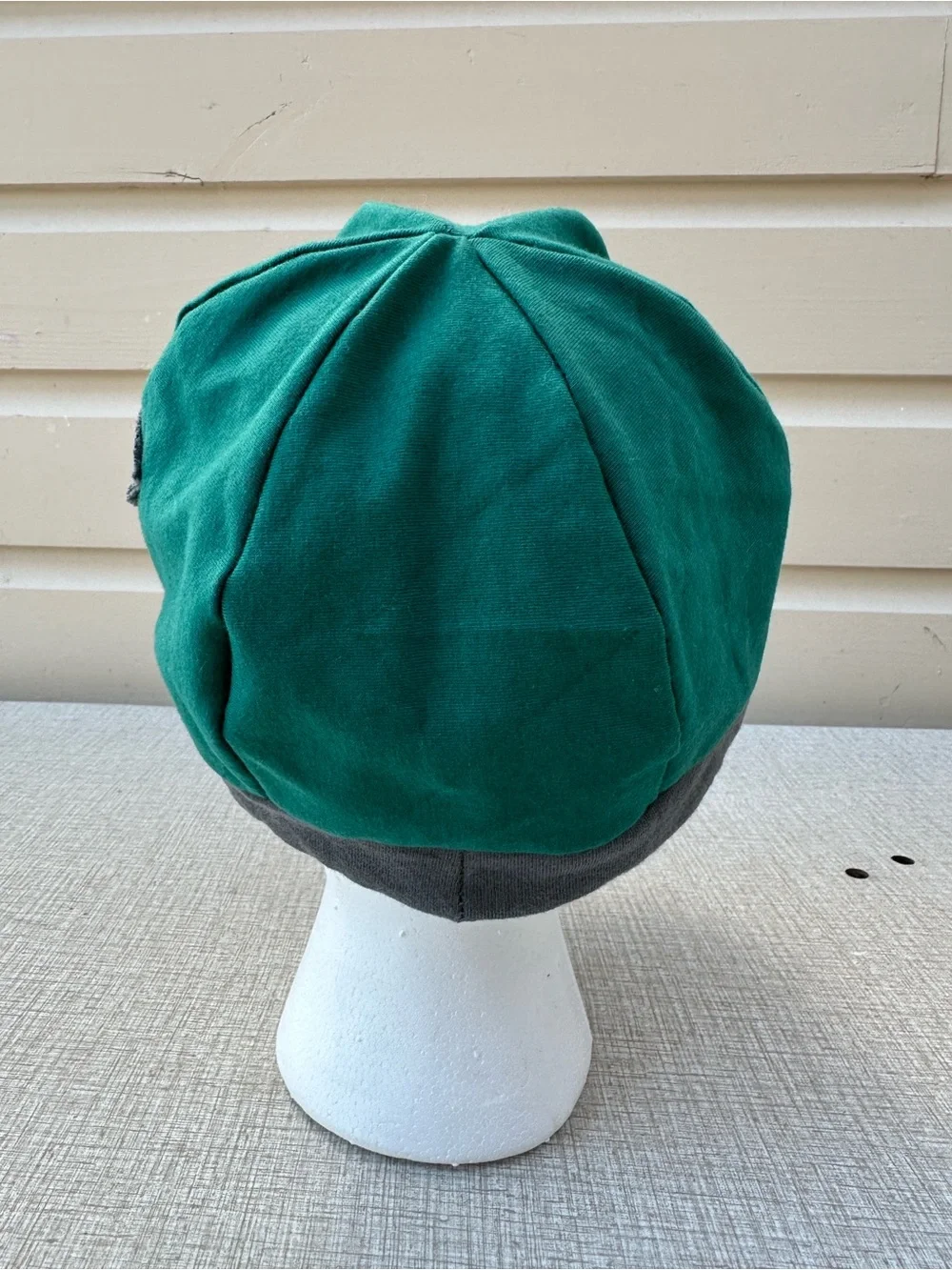 Green & Gray organic cotton blend stretch cap baseball hat